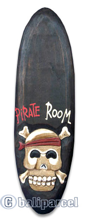 Pirate Sign, Handmade From Albesia Wood