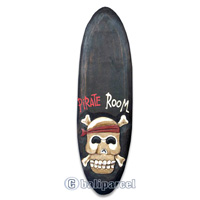 Pirate Sign, Handmade From Albesia Wood