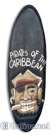 Pirate Sign, Handmade From Albesia Wood