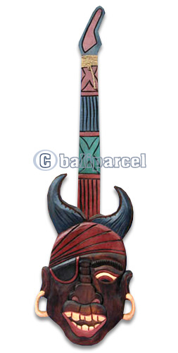 Pirate Guitar, Handmade From Albesia Wood