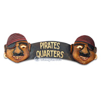 Pirate Sign, Handmade From Albesia Wood