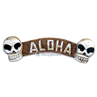 Aloha Sign, Handmade From Albesia Wood