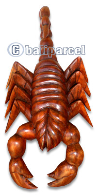 Wooden Scorpion, Hand Carved From Hibiscus Wood  