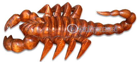 Wooden Scorpion, Hand Carved From Hibiscus Wood  