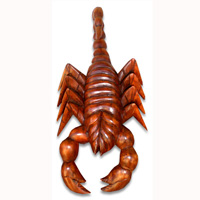 Wooden Scorpion, Hand Carved From Hibiscus Wood  