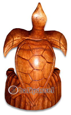 Wooden Turtle Ashtray, Hand Carved From Hibiscus Wood