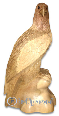 Wooden Eagle Carving, Hand Carved From Waru Wood