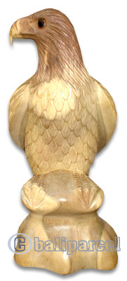 Wooden Eagle Carving, Hand Carved From Waru Wood
