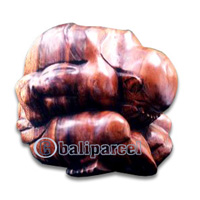 Yogi Abstract Carving, Hand Carved From Suar Wood