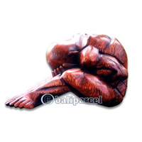 Yogi Abstract Carving, Hand Carved From Suar Wood