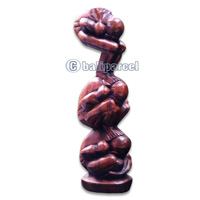 Yogi Abstract Carving, Hand Carved From Suar Wood