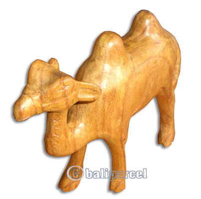 Wooden Camel, Hand Carved From Hibiscus