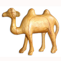 Wooden Camel, Hand Carved From Hibiscus