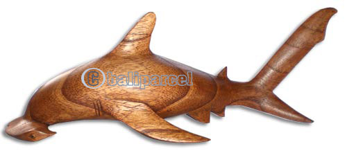Wooden Hammer Head Shark, Handcarved From Hibiscus Wood