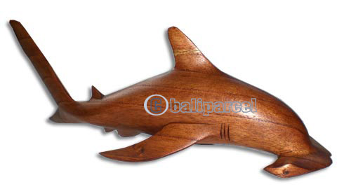 Wooden Hammer Head Shark, Handcarved From Hibiscus Wood