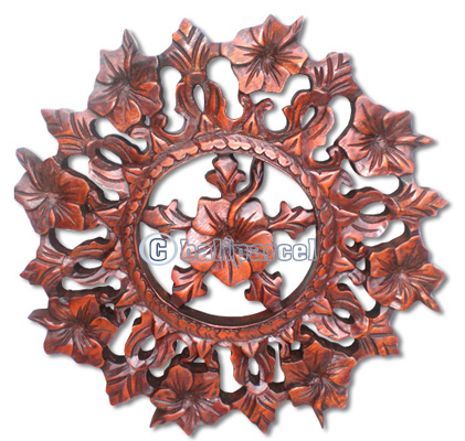 Wooden Wallhanging, Handcarved From Suar Wood