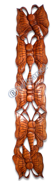 Wooden Butterfly Wallhanging, Hand Carved From Hibiscus Wood
