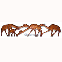 Wooden Giraffe Wallhanging, Hand Carved From Hibiscus Wood  