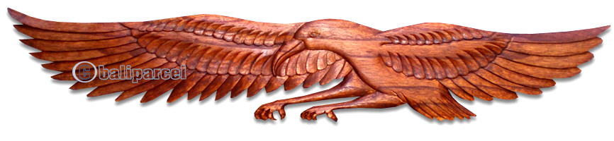 Wooden Eagle Wallhanging, Hand Carved From Hibiscus Wood