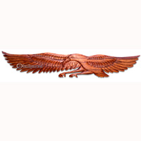 Wooden Eagle Wallhanging, Hand Carved From Hibiscus Wood