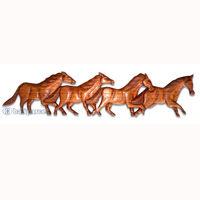 Wooden Horse Wallhanging, Hand Carved From Hibiscus Wood  