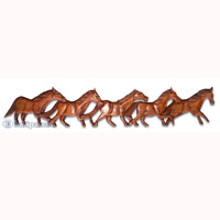 Wooden Horse Wallhanging, Hand Carved From Hibiscus Wood  