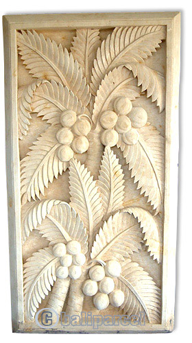 Handcrafted Relief Wall Panel, Handmade From Stone
