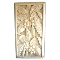 Handcrafted Relief Wall Panel, Handmade From Stone