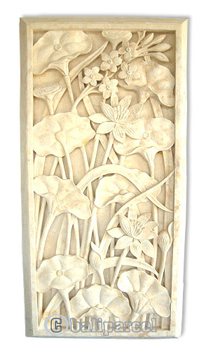 Handcrafted Relief Wall Panel, Handmade From Stone