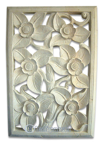 Handcrafted Relief Wall Panel, Handmade From Stone