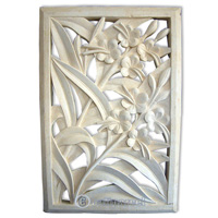 Handcrafted Relief Wall Panel, Handmade From Stone