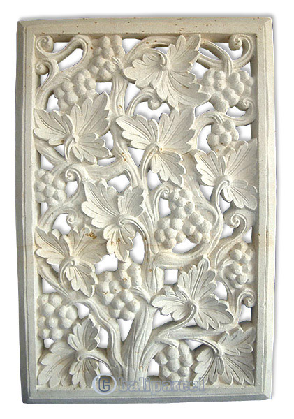 Handcrafted Relief Wall Panel, Handmade From Stone