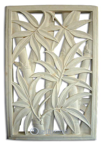 Handcrafted Relief Wall Panel, Handmade From Stone