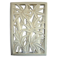 Handcrafted Relief Wall Panel, Handmade From Stone