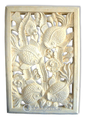 Handcrafted Relief Wall Panel, Handmade From Stone