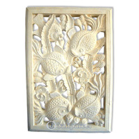 Handcrafted Relief Wall Panel, Handmade From Stone