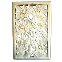 Handcrafted Relief Wall Panel, Handmade From Stone