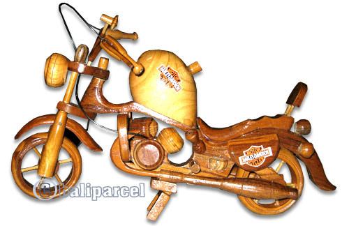 Wooden Motor Cycle, Handmade From Teak Wood