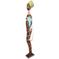 Women Statue Set Of 3, Handmade From Albesia Wood