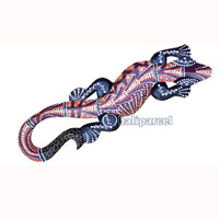 Singel Gecko Dot Art Wall Plaque, Handcarved From Albesia Wood  