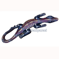 Singel Gecko Dot Art Wall Plaque, Handcarved From Albesia Wood  