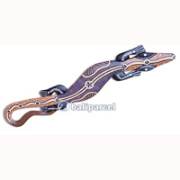 Singel Gecko Dot Art Wall Plaque, Handcarved From Albesia Wood  