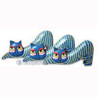 Wooden Cat With Painted, Hand Carved From Albesia Wood