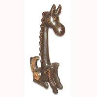 Wooden Horse With Painted, Handcarved From Albesia Wood