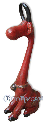 Wooden Cow With Painted, Handcarved From Albesia Wood