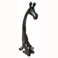 Wooden Giraffe With Painted, Handcarved From Albesia Wood