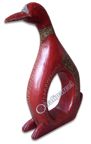 Wooden Duck, Hand Carved From Albesia Wood