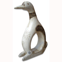 Wooden Duck, Hand Carved From Albesia Wood
