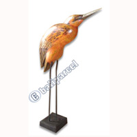 Wooden Bird, Hand Carved From Albesia Wood