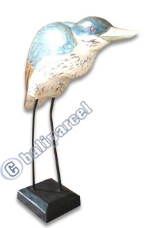 Wooden Bird, Hand Carved From Albesia Wood